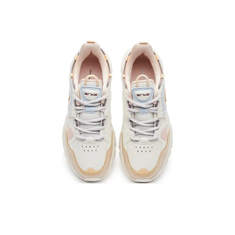 Erke Cushioning Anti-Slip And Wear-Resistant Low-Top Casual Shoes Women's Ecru-2