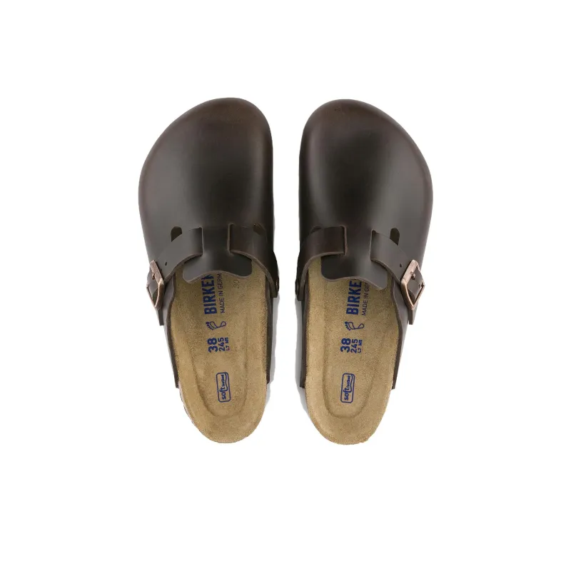 Birkenstock Boston Soft Footbed Smooth Leather Amalfi Testa Di Moro Brown-3