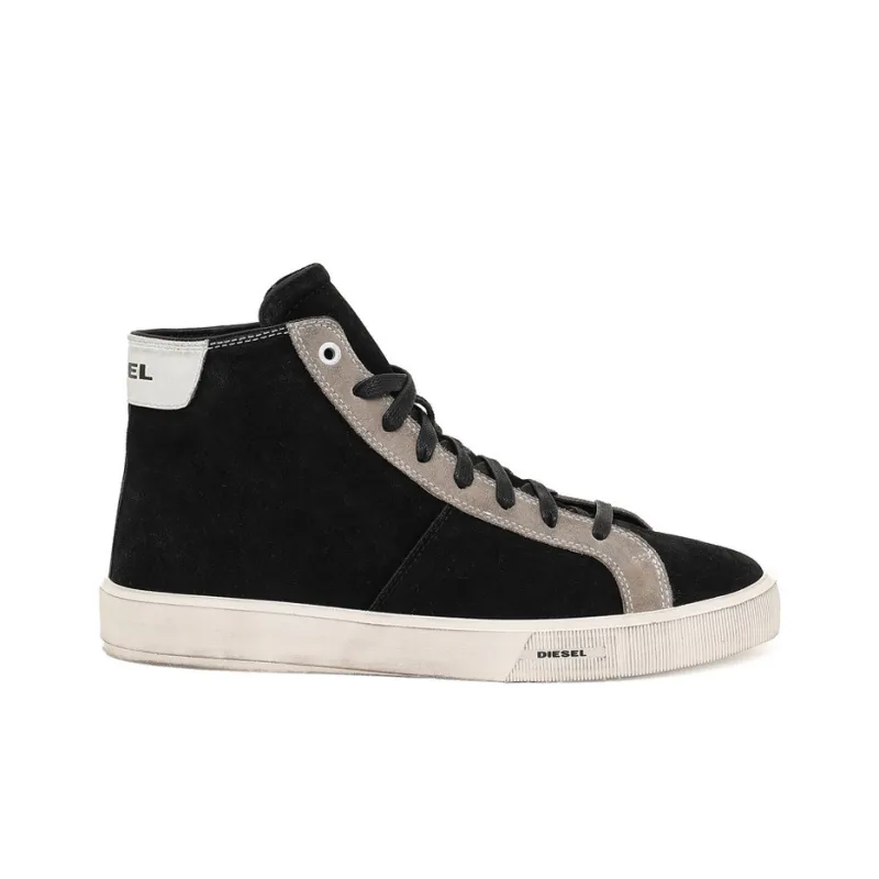 DIESEL High Top Skateboard Shoes Men's Black-1