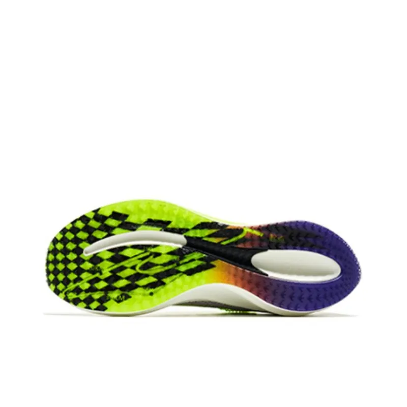 Erke Anti Slip And Wear Resistant Rebound Low Top Running Shoes Women's Green Purple-3