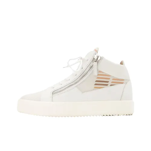 Giuseppe Zanotti Skateboard Shoes Men Mid-Top White