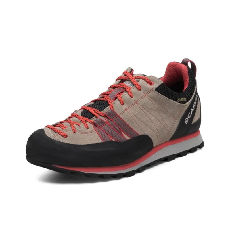 SCARPA Crux GTX Cushioning Wear-Resistant Low-Top Trekking Shoes Women's Gray Red-0