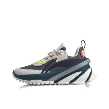 LiNing Non slip Lightweight Low Top Running Shoes Men's Brown Purple Green
