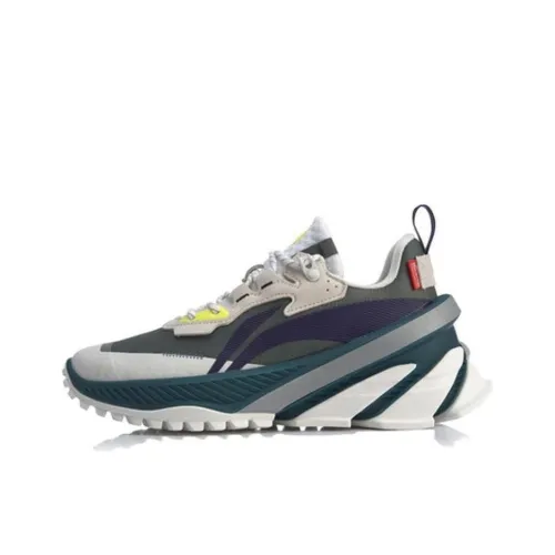 LiNing Non slip Lightweight Low Top Running Shoes Men's Brown Purple Green