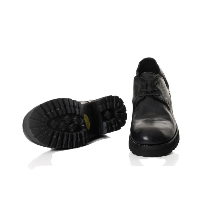 GUIDI 792V Lace-up Leather Derby Shoes-4