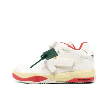 OFF WHITE Puzzle Low Top Stylish Skateboarding Shoes Men's White
