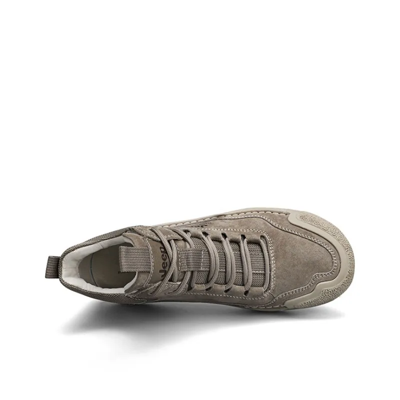 Jeep Wear-Resistant Mid-Top Outdoor Shoes Men's Gray-4