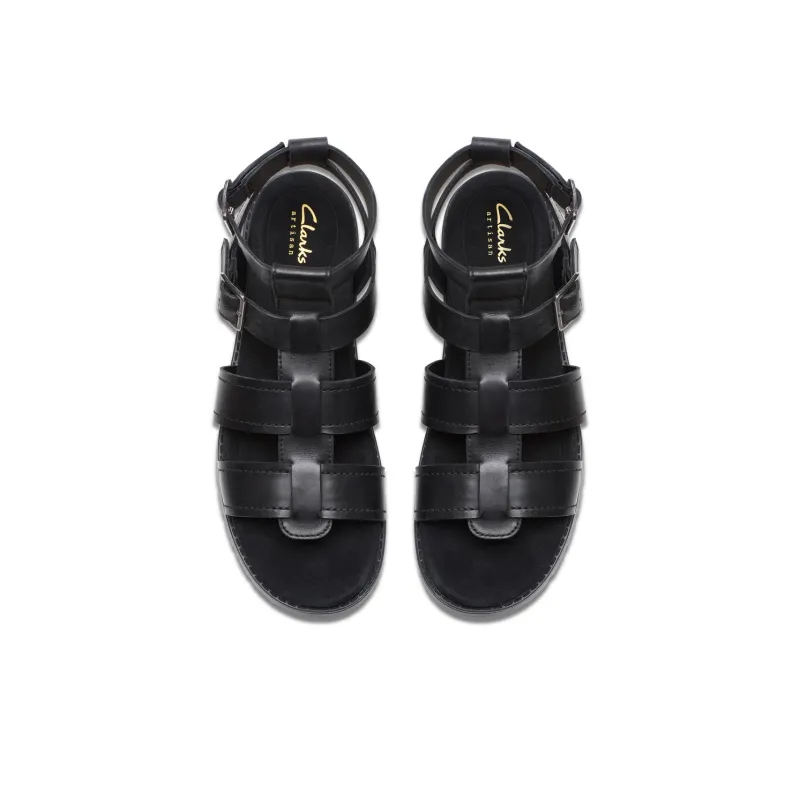 Clarks Roman Sandals Women's Black-2