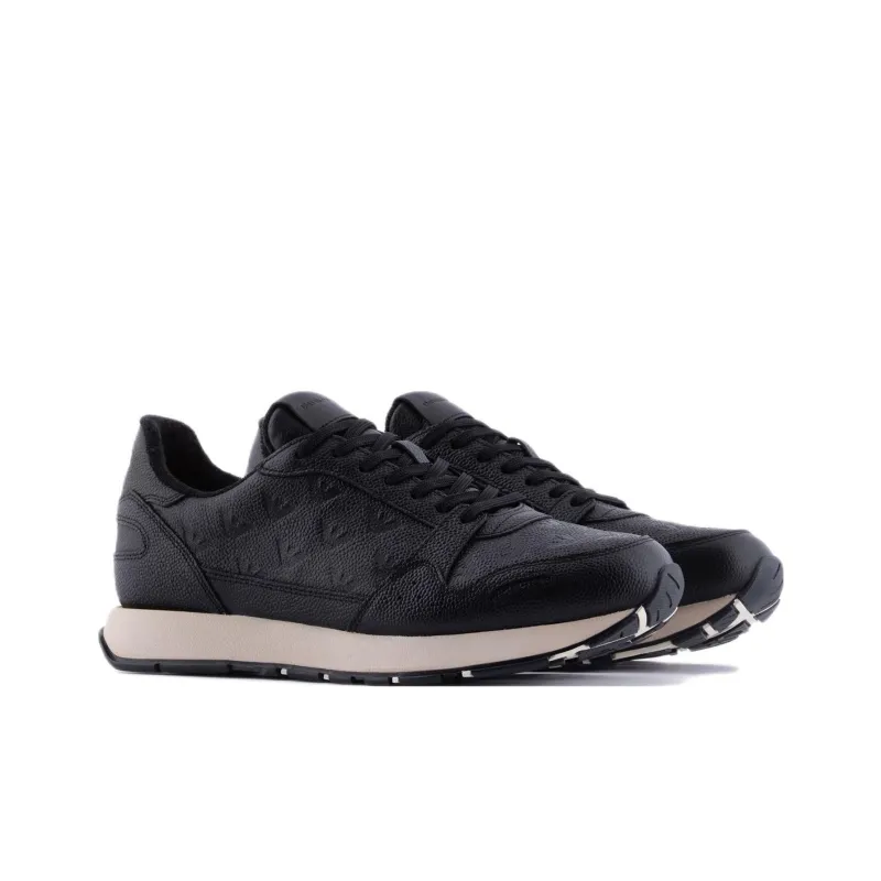 EMPORIO ARMANI Cushioning Low Top Sports Casual Shoes Men's Black-2