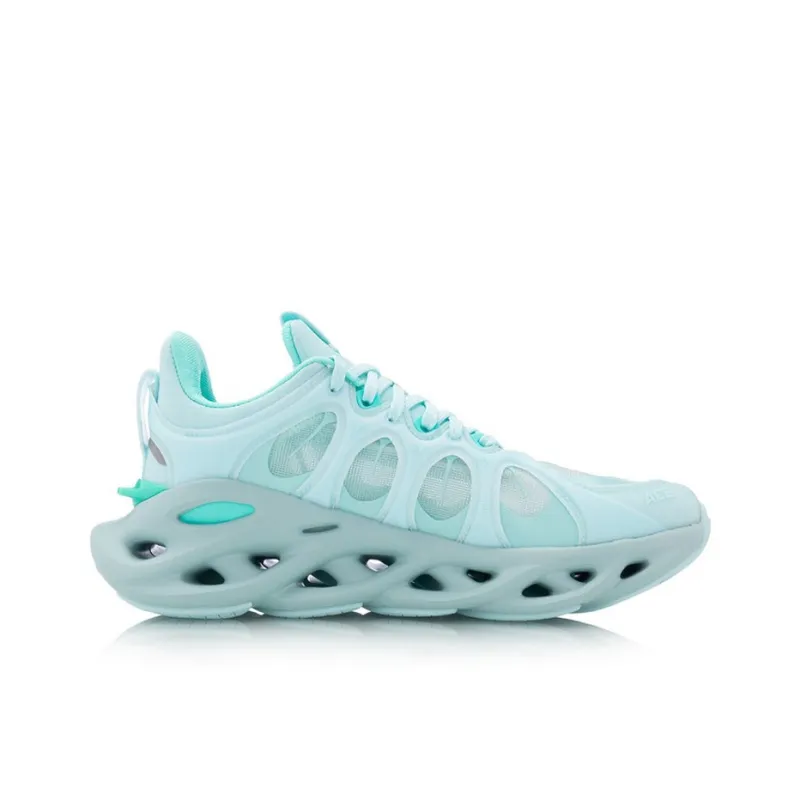 LiNing Curved ACE Cushioning Breathable Lightweight Rebound Low Top Running Shoes Women's Ice Clear Blue-1
