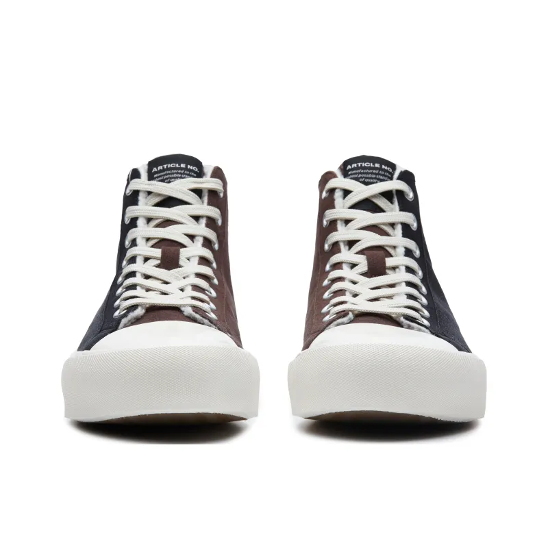 ARTICLE NO. High Top Stylish Skateboarding Shoes Unisex Black White Brown-3