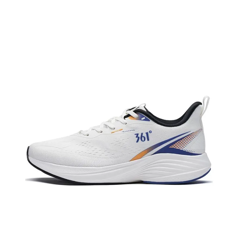 361° Cushioning, Slip Resistant, And Abrasion Resistant Low Top Running Shoes Men's White Blue-0