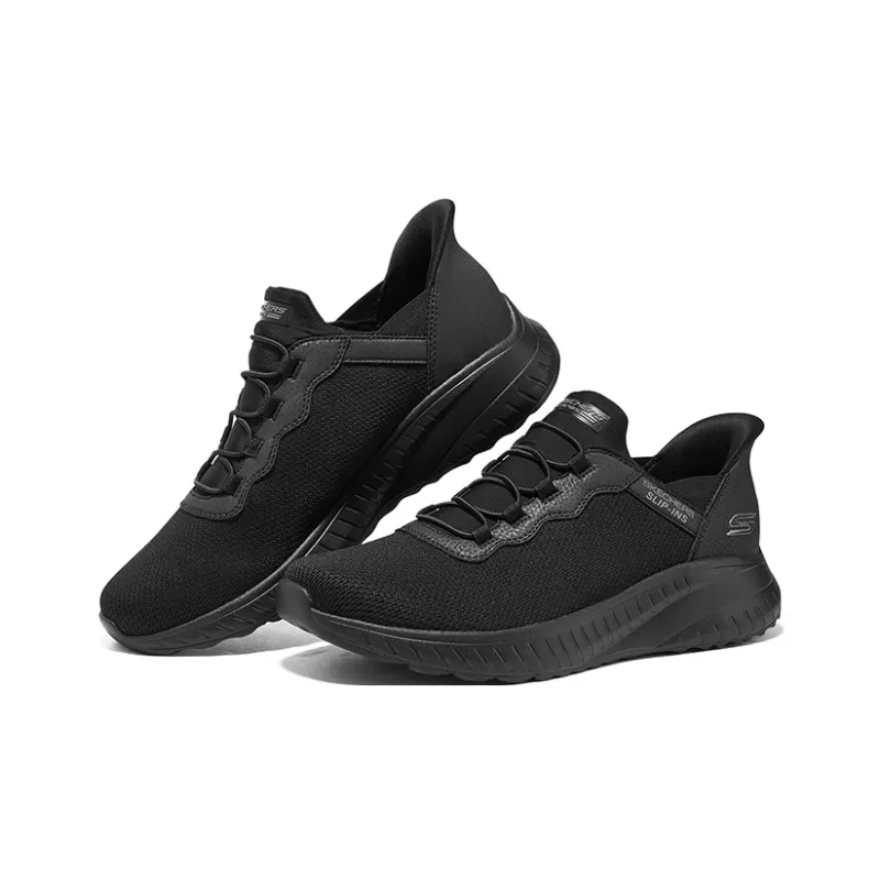 Skechers Hands Free Slip Ins Wear resistant And Lightweight Low Top Casual Shoes Men's Black-3