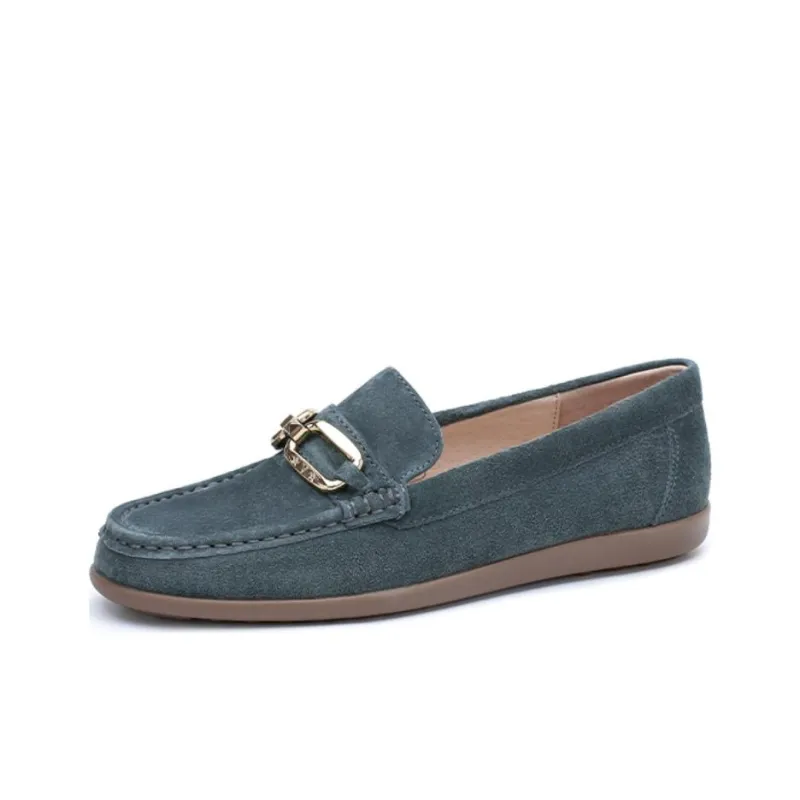 OZZEG Gommino Loafers Women's Brown, Umber, Blue-9