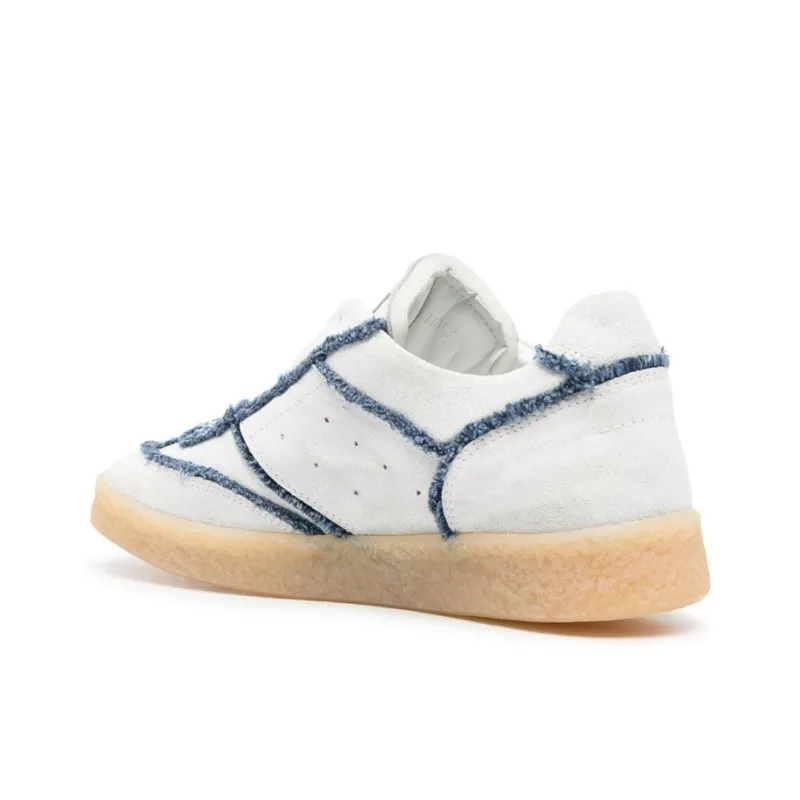 MM6 Maison Margiela Low Top Stylish Skateboarding Shoes Women's White Blue-3