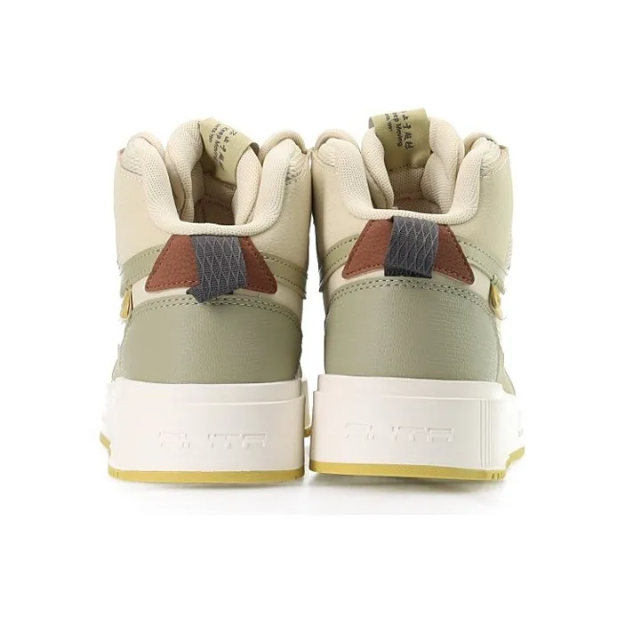 Anta High-Top Skateboard Shoes Men's Beige Gray Yellow-3