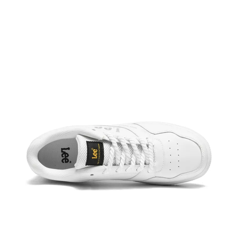 Lee White Sneakers, Business Casual Breathable Height Increase Skateboard Shoes Unisex-4