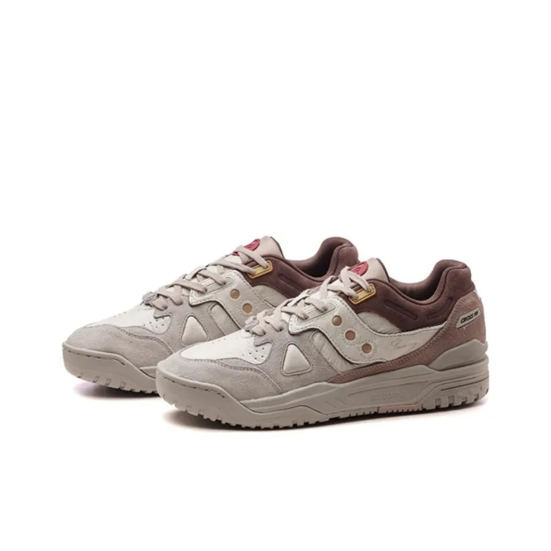 Saucony Cross 90 Anti Slip Wear Resistant Low Top Skateboard Shoes Unisex Coffee Envelope Set-3