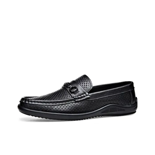 FOXER Men's Casual Shoes Men Low-Top Black