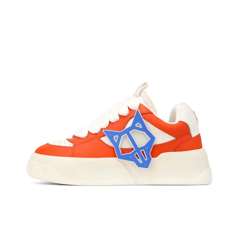 Naked Wolfe Kosa Stylish Skateboarding Shoes Men's White Orange-1