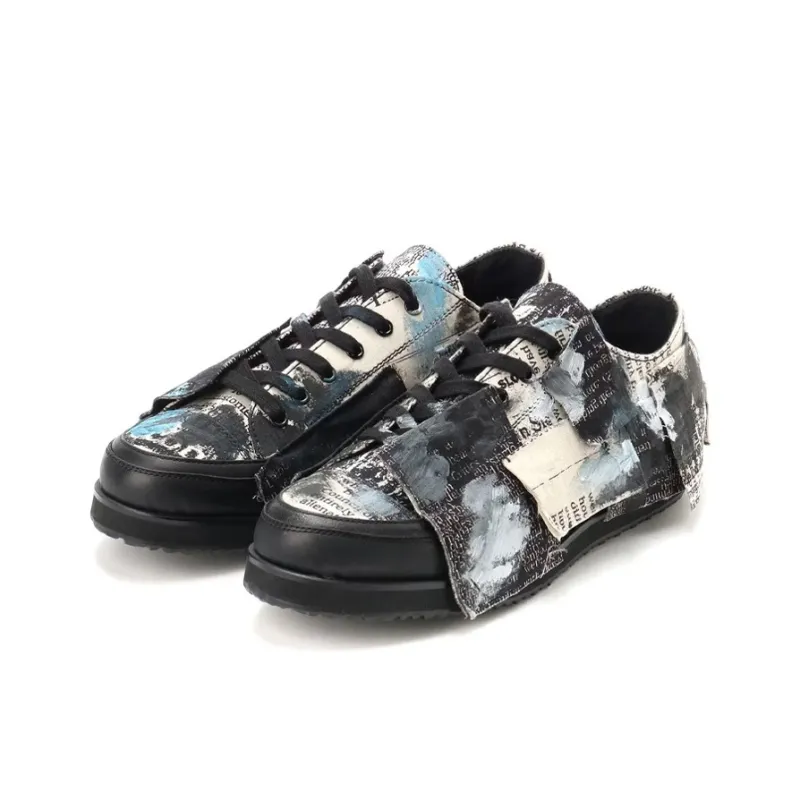 Yohji Yamamoto Low-Top Stylish Skateboarding Shoes Men's Black Gray White-2