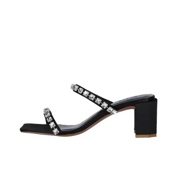 By Far Tanya Crystal-embellished 70mm Mules