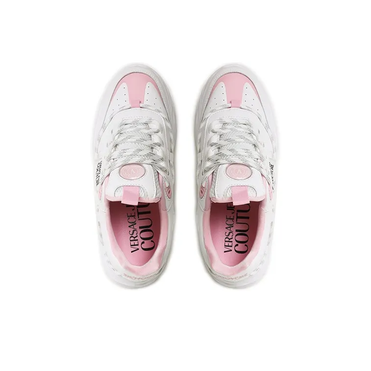 VERSACE JEANS Low Top Sports Casual Shoes Women's White Pink-2