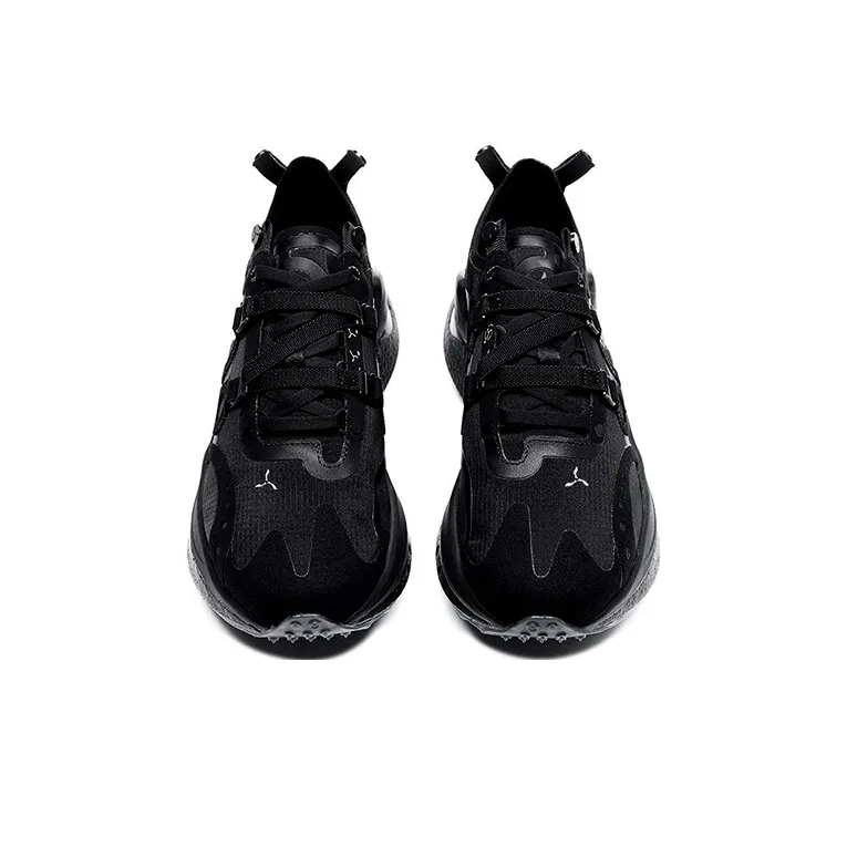 LI NING 1990 Abrasion Resistant Lightweight Rebound Low Top Casual Shoes Women's Black-2