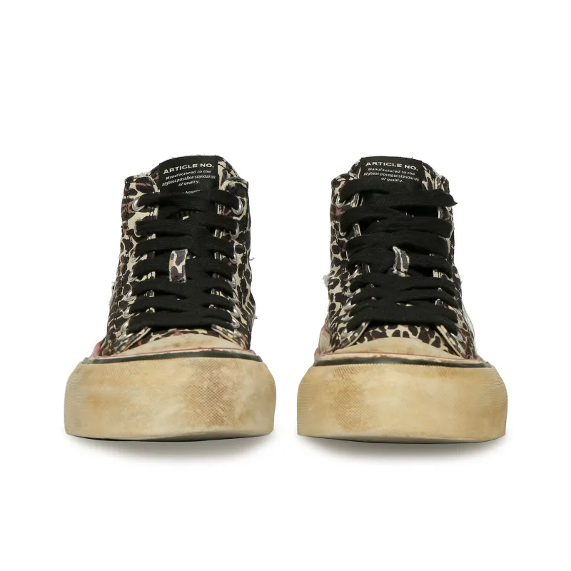 ARTICLE NO. Skateboard Shoes Unisex High Top Giraffe Pattern-2