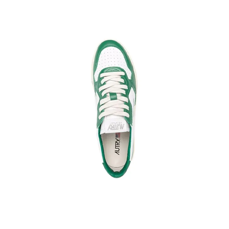 AUTRY Medalist Low Leather 'Green White'-4