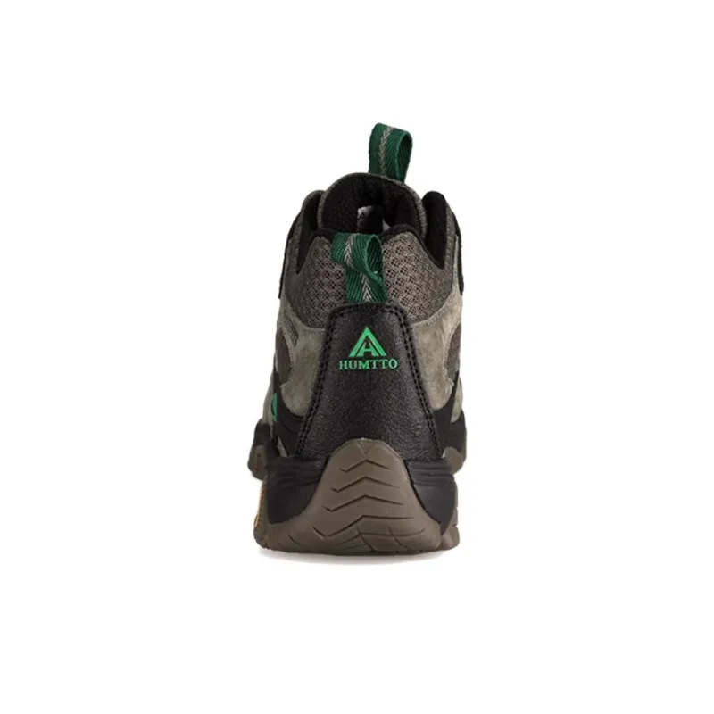 HUMTTO Cushioned Slip Resistant Abrasion Resistant Mid Top Outdoor Shoes Khaki-3