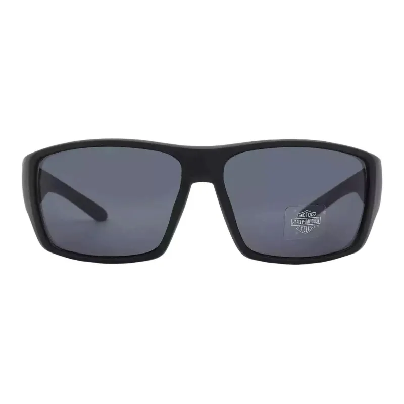 Harley Davidson Plastic Rectangular Sunglasses Men's Black-1