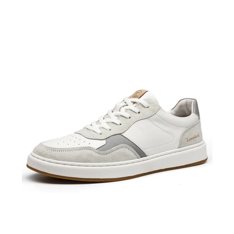 LEAVELAND Skateboard Shoes Men's White-1