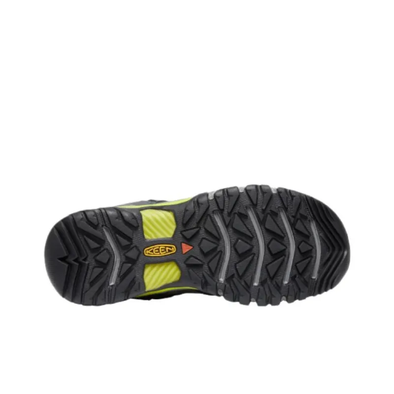 KEEN Keen Ridge Flex WP Cushioned Slip-Resistant Low-Top Outdoor Shoes Men's Gray Green-4