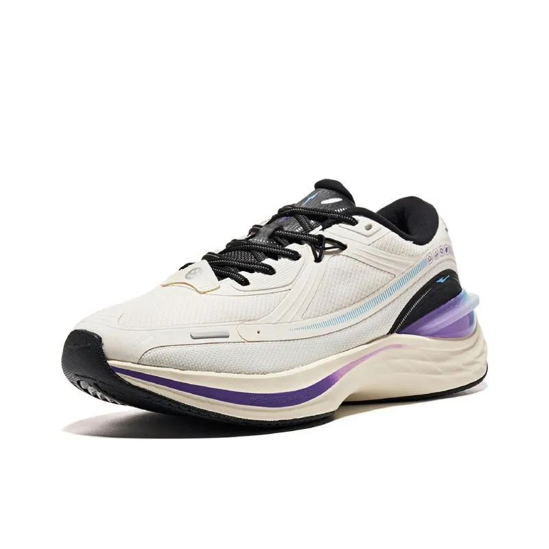 Erke Cushioning Anti Slip And Wear Resistant Low Top Running Shoes Men's Ivory Smart Blue-1