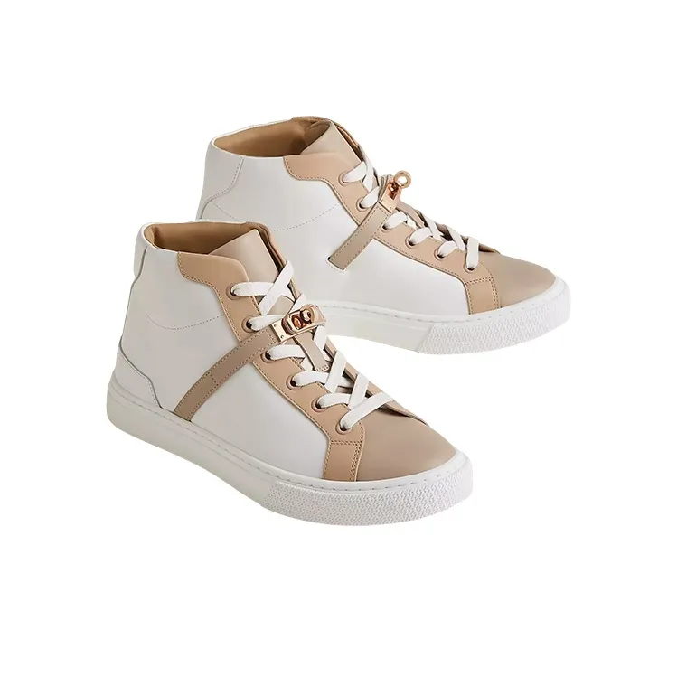 HERMES Daydream Stylish Skateboarding Shoes Women's White Brown-3