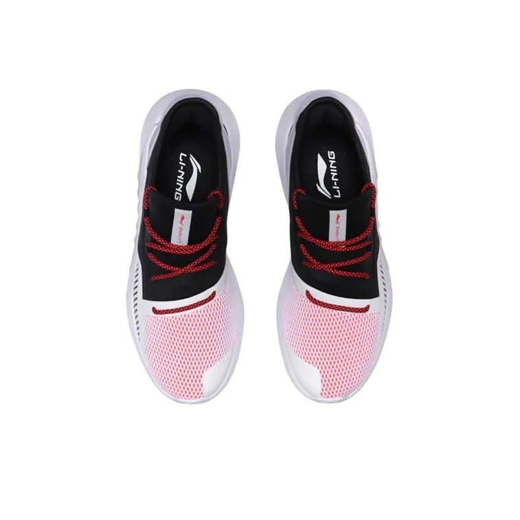 LiNing Rebound Breathable Lightweight Wear Resistant Slip Resistant Low Top Sports Casual Shoes Men's Black Red-3