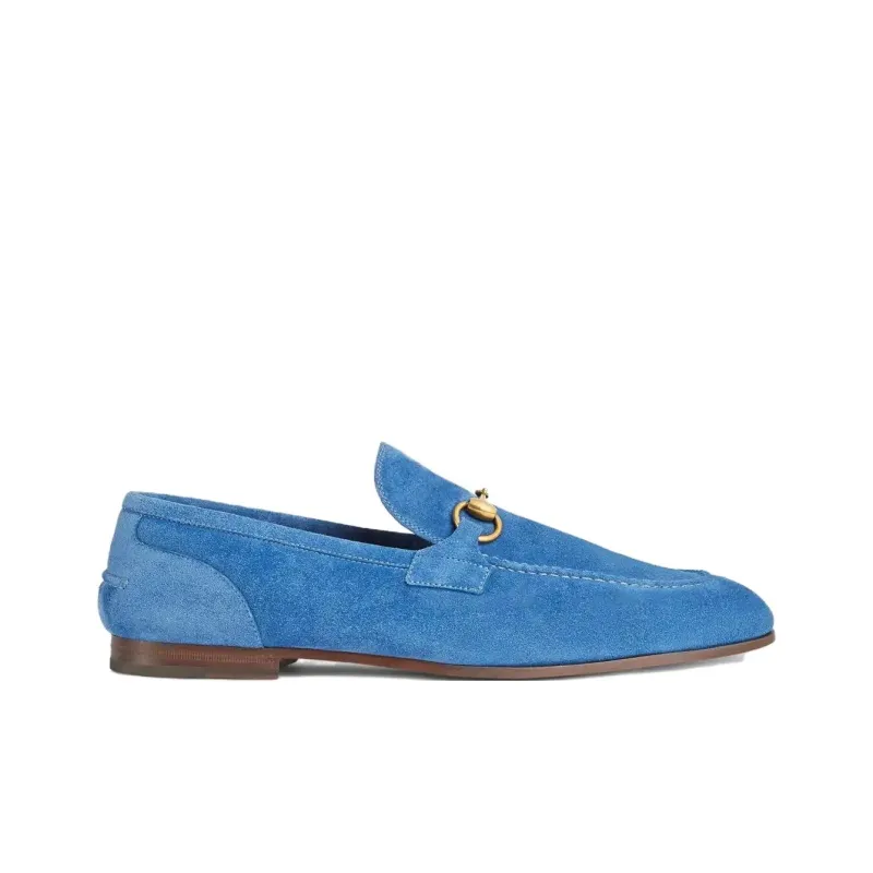 GUCCI Jordaan Loafers Men's Blue-1