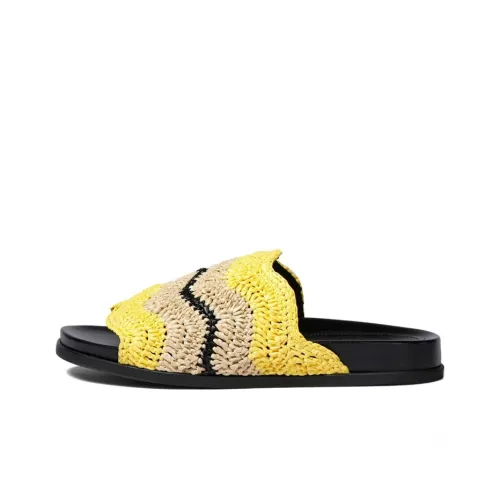 MARNI Slide Slippers Women's Yellow/Beige