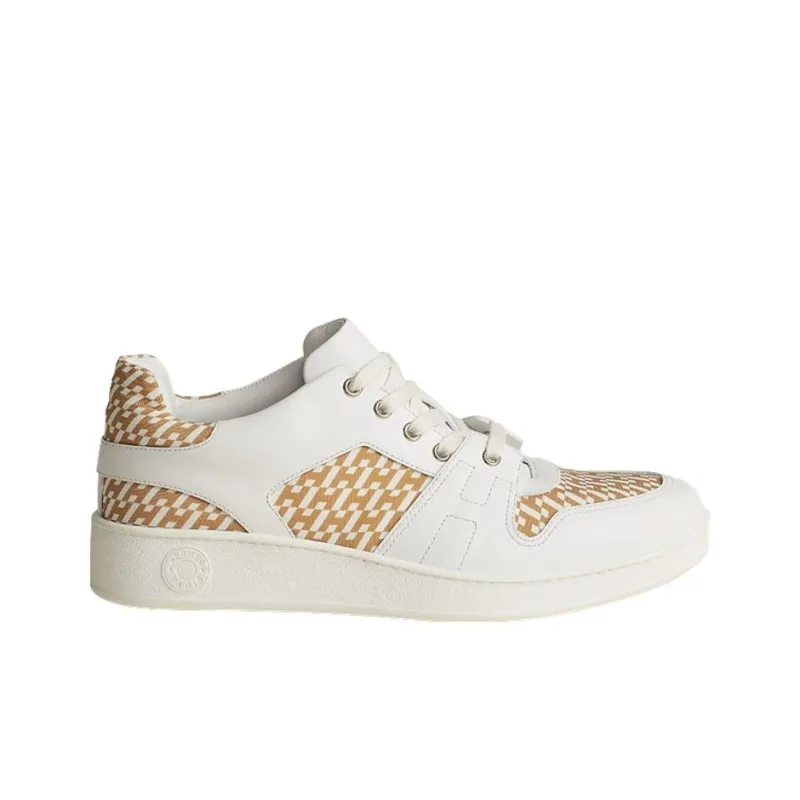 HERMES Free Slip Resistant Low Top Sports Casual Shoes Men's White Beige-1