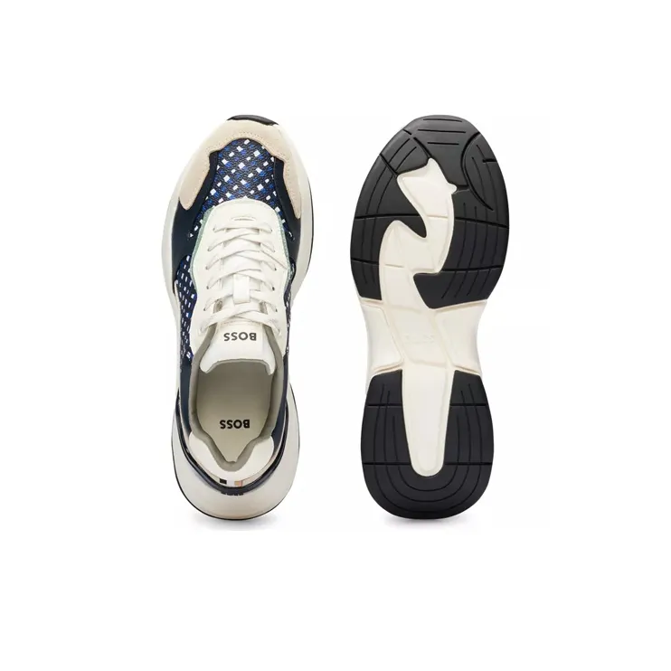 HUGO BOSS Slip-Resistant Low-Top Sports Casual Shoes Women's White Blue-4