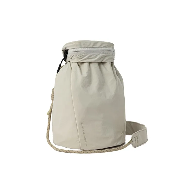 VANESSA HOGAN Fabric Crossbody Bag Unisex Gray Green/Khaki-2