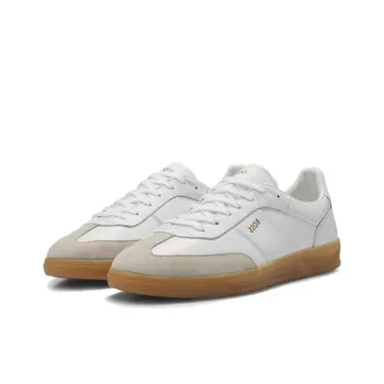 BOSS Embossed logo Leather Sneakers