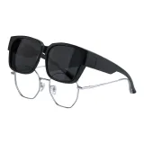 Frosted Black Frame with Polarized Gray Lens[821-C1]