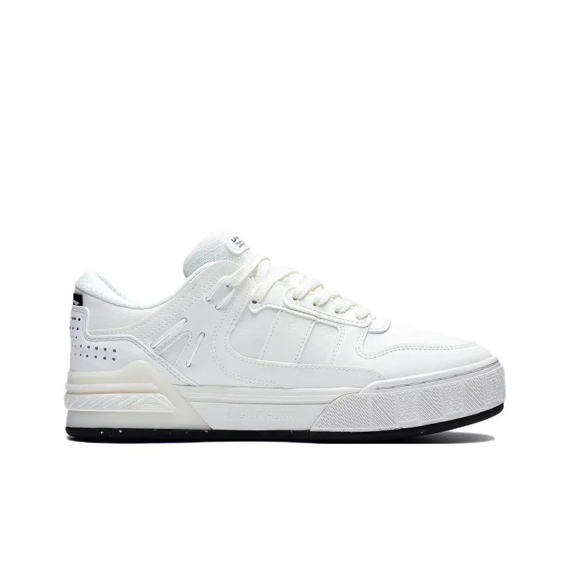 LiNing Dawn Light Morning Glow Warm Height Increasing Low Top Skateboard Shoes Men's White Gray-1