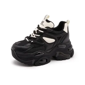 Milan Love Song Slip-Resistant Height Increasing Low-Top Chunky Sneakers 8cm Women's