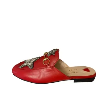 GUCCI Closed Toe Slippers Women's Red