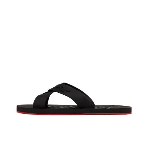 Christian Louboutin Loubi Cross Slip On Sandals