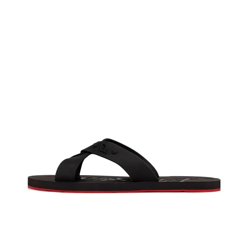 Christian Louboutin Loubi Cross Slip On Sandals-0