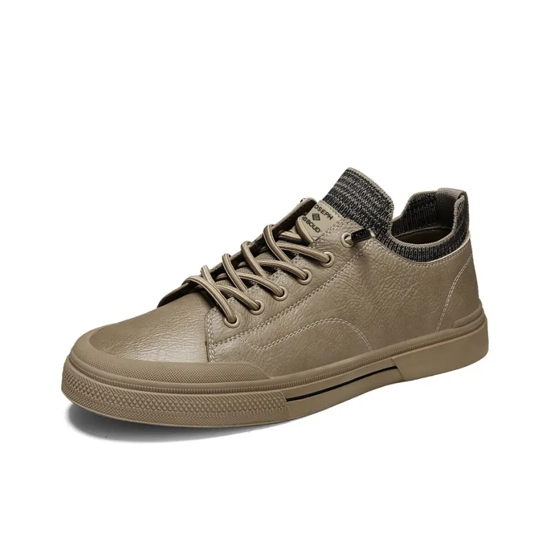JOSEPH ABBOUD Low-Top Skateboard Shoes Men's Khaki-1